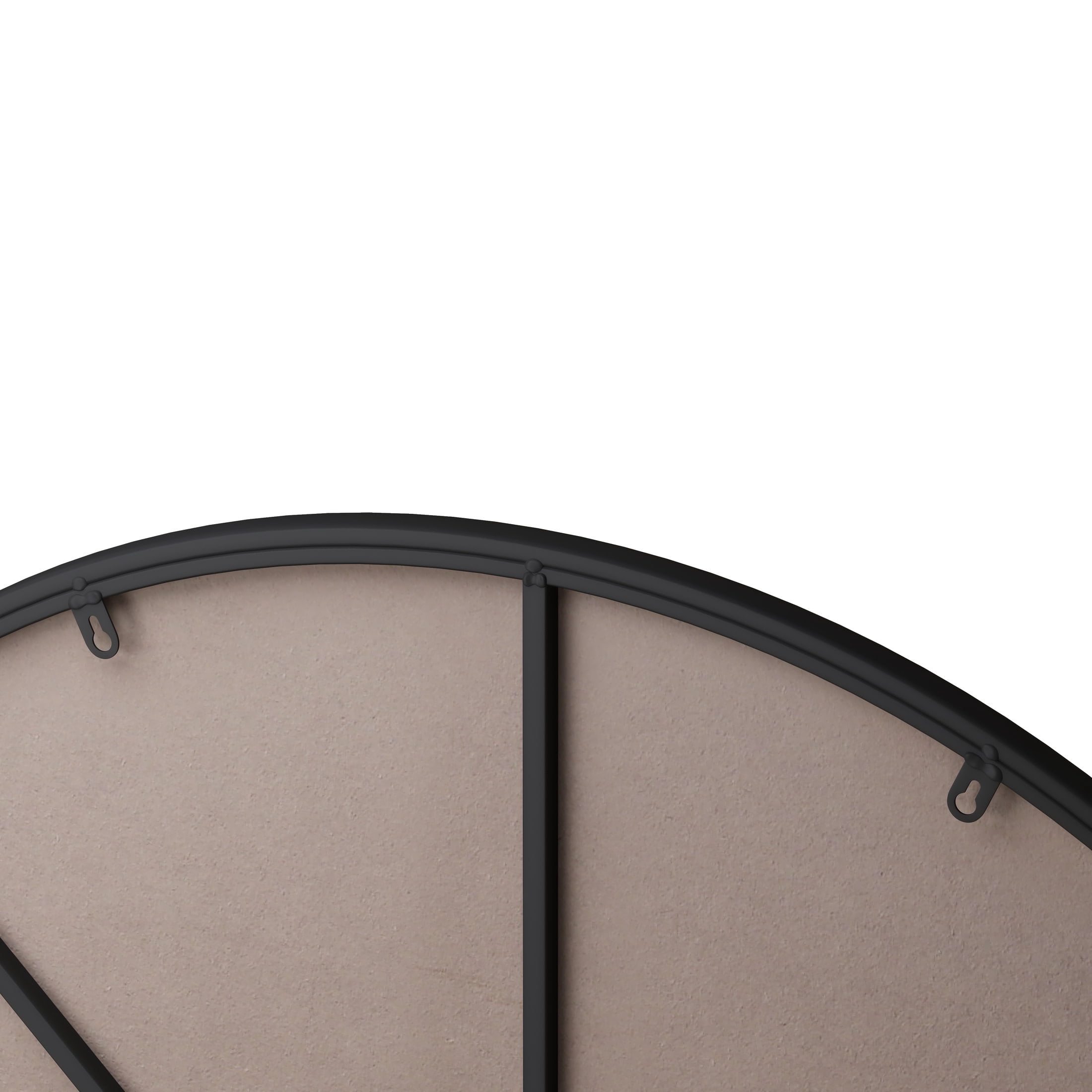 Noble House 39" Round Metal Wall Mirror, Modern Circular Vanity & Decorative Mirror for Bathroom & Bedroom, Black