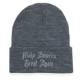 thumbnail image 1 of LILELIS Trump Gothic Style Knitted Hat with Embroidery Make America Great Again Dark Fashion, 1 of 4