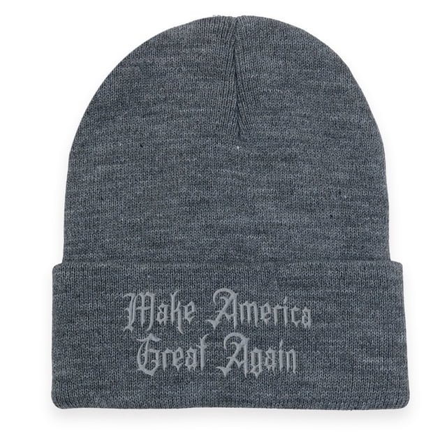 LILELIS Trump Gothic Style Knitted Hat with Embroidery Make America Great Again Dark Fashion