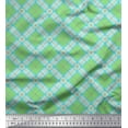 thumbnail image 1 of Soimoi Poly Georgette Fabric Diagonal Check Printed Craft Fabric by The Yard 52 Inch Wide, 1 of 3