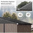 thumbnail image 3 of Outdoor Storage Shed, 8.5x5.6 FT, Metal Storage Shed with Door & Lock, Steel Utility Tool Shed with Base Frame for Backyard Garden Patio Lawn, Brown, 3 of 7