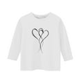 thumbnail image 5 of Riecok 3/4 Length Sleeve T Shirt for Girls Valentine's Day Crewneck Tops Blouses Heart Print Versatile Summer Tees, 5 of 5