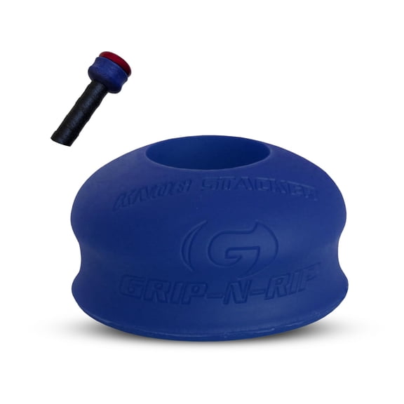 Grip-N-Rip Knob Stacker Choke-Up Ring for Baseball/Softball Bats Provides Choking Up Space & Relief from Bat Sting, Stackable for Custom Fit and Comfort (Blue, Regular)