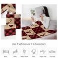 thumbnail image 4 of Winter Christmas Throw Flannel Blanket 50x60In Elk Red and Black Plaid Vintage Super Soft Cozy Bed Blanket, Lightweight Plush Fuzzy Bed Throw for Bedroom Sofa Couch Living Room, 4 of 4