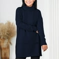 thumbnail image 3 of Samickarr Plus Size Sweaters for Women Long Sleeve Turtleneck Side Split Tunic Pullovers Fall Trendy Solid Color Casual Tops, 3 of 7