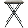 thumbnail image 2 of vidaXL Folding Bistro Table Grey 55x54x71 cm Poly Rattan, 2 of 5