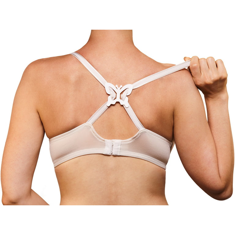 Bra Strap Clips - Racer Back - Conceal Straps - Cleavage Control  (Butterflys - 4 Pack) - Walmart.com