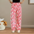 thumbnail image 6 of Womens Pyjamas Flannel Trousers, Anime Cartoon Casual Trousers Autumn Winter, Cozy, Warm, Loungewear, Sleepwear, Elastic Waist, 6 of 8