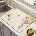 thumbnail image 1 of SASHENHG Stone Drying Mat For Kitchen Counter Absorbent Heat Diatomaceous Sink Tray Mat For Bottles Cups Pet Bowl 16x12 Inch, 1 of 9