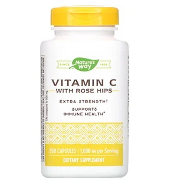 Nature's Way, Vitamin C with Rose Hips, Extra Strength, 1,000 mg, 250