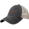 thumbnail image 3 of Baseball Cap Vintage Wings Mesh Back for Men Women Washed Cotton Trucker Dad The Farm Hat Novelty Personalized Gift, 3 of 8