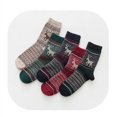 thumbnail image 4 of Utoimkio 5 Pairs Unisex Christmas Cotton Socks Cute Print Cozy Warm Crew Socks Home Indoor Non-slip Christmas Slipper Socks for Women and Men, 4 of 9
