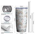thumbnail image 6 of 20oz Tumbler with Lid and Straw Stainless Rainbow Steel Vacuum Insulated Water Coffee Tumbler Cup, Double Wall Vacuum Insulated Travel Mug Reusable Tumblers for Ice Drinks, Hot Beverage, 6 of 7