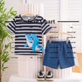 thumbnail image 3 of Utoimkio Toddler Baby Boy Girls Summer Shorts Set Short Sleeve T-Shirt and Shorts 2Pcs Cute Print Summer Outfits Size 4-8T, 3 of 6