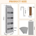 thumbnail image 4 of NUBILY Over-the-Door Hanging Storage Organizer – 5 Shelf Mesh Rack with Clear Pockets, Space Saving for Bedroom Bathroom Closet, Grey, 4 of 9