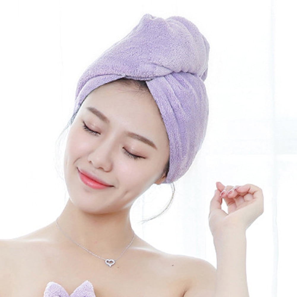Fast Dry Microfiber Bowknot Hair Towel Head Wrap Bath Spa Cap Absorbent Fine HK 