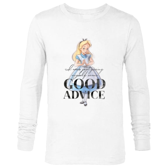Disney 100 Anniversary Alice in Wonderland D100 Quote - Long Sleeve T-Shirt for Men - Customized-White