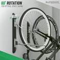 thumbnail image 7 of Superior Essentials Vertical Bike Rack - Easy to Hang and Detach, 180-Degree Swivel Swing, Foldable Bike Wall Mount - Maximize Your Garage Space with Our Top-Notch Bike Hangers for Garage (Black), 7 of 7