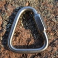 thumbnail image 3 of Triangle Shape Mountain Rock Climbing Screw Carabiner Locking F0X5 H7T4, 3 of 6