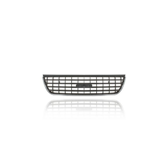Grille - Compatible/Replacement for '02-05 Ford Explorer Limited - Main Upper Chrome Frame, Silver Insert, Emblem Provision - 1L2Z8200AAC