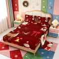 thumbnail image 2 of Manfei Xmas Farmhouse Snowflake Queen Sheets,Colorful Farm Cattle Queen Sheet Sets,4-Piece,1 Flat Sheet,1 Fitted Sheet and 2 Pillowcases, 2 of 6