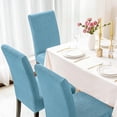 thumbnail image 2 of Chair Covers for Dining Room Set of 6 Kitchen Chair Covers, Dining Room Chair Covers Chair Slipcover Parsons Chair Covers, Dark Cyan, 2 of 7