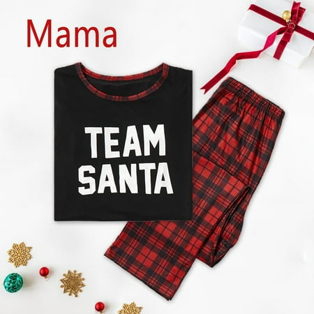

Tfalo Christmas Pajamas For Family Parent-Child Warm Christmas Set Printed Home Wear Pajamas Two-Piece Mother Set