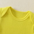 thumbnail image 5 of Yindaity Baby Boy Outfits Baby Boy or Girl Unisex Short Sleeve Cotton Bodysuit Yellow,, 5 of 8