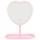 thumbnail image 1 of Usb Rechargeable Led Makeup Mirror Desktop Mirror Heart Shape Mirror for Women, 1 of 2