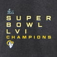 thumbnail image 4 of Men's Fanatics Charcoal Los Angeles Rams Super Bowl LVI Champions Big & Tall Signature Route T-Shirt, 4 of 5