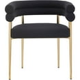 thumbnail image 5 of Meridian Furniture Brielle Black Boucle Fabric Dining Chair (Set of 2), 5 of 6