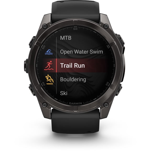 Garmin, monitor deportivo, fenix 8, 51mm, AMOLED,Sapphire, Carbon Gray