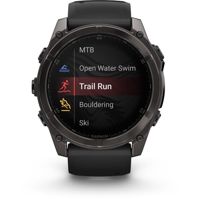 Garmin, monitor deportivo, fenix 8, 51mm, AMOLED,Sapphire, Carbon Gray