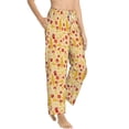 thumbnail image 2 of Uemuo Halloween Elements Pattern Women's Wide Leg Palazzo Lounge Pants with Pockets Light Weight Loose Comfy Casual Pajama Pants-XX-Large, 2 of 9