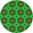 thumbnail image 1 of Ahgly Company Tapis Rond Lavable en Machine Intérieur Transitionnel Vert Lime, 5 Pieds Rond, 1 of 7