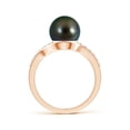 thumbnail image 2 of ANGARA Solitaire Tahitian Cultured Pearl Bypass Ring with Diamonds in 14K Rose Gold for Women | June Birthstone, Birthday, Anniversary, Jewelry Gift for Women | Pearl Ring, 2 of 8