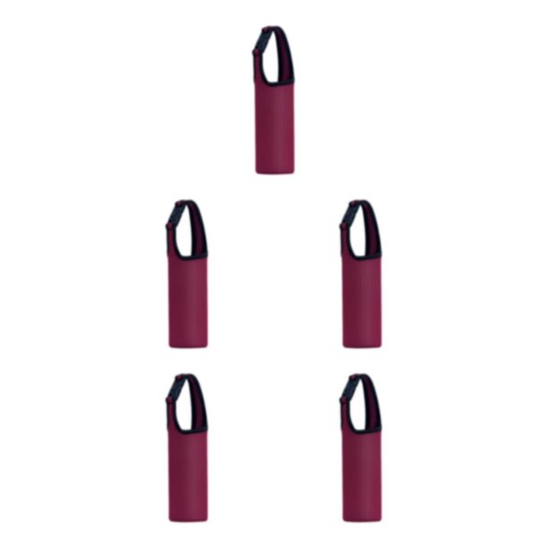 Billuyoard Portabotellas de agua ligero - Accesorio esencial para personas activas Manga de copa de PU duradera Neopreno Vino tinto Type2 NO2