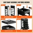 thumbnail image 6 of KFFKFF Salon Utility Cart, Stylist Station on Wheels with 5 Detachable Trays & Appliance Holder, Mobile Hairdresser Organizer with Locking Casters for SPA & Salon Use, 6 of 9