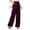 Purple, variant on OHHSHEEN Women's Satin Pants, Wide Leg Pants Woman, Elastic High Waist Pants for Women Work, Casual Party Trousers