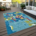 thumbnail image 6 of Addison Rugs Chantille Indoor/Outdoor Transitional Abstract Aqua Washable Rectangle Rug, 10' x 14', 6 of 6