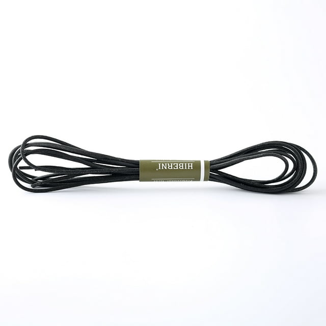 Lacet Rond 2mm en Cuir avec Couche Supérieure en Cuir de Vachette, Corde à Lacets, Lacet Fin 01 160cm