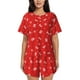 thumbnail image 1 of Fotbe Christmas Conjunto de Pijama Estampado para Mujer, 2 Piezas, Ropa de Dormir con Camiseta de Manga Corta y Shorts Suaves-Small, 1 of 6