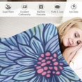 BCIIG Blue Yellow Navy Chrysanthemum Flowers Fleece Throw Blanket Ultra