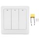thumbnail image 1 of Interruptor de luz inteligente de pared, botón pulsador, fuego único, 3 entradas, 600W, PC para TUYA AC 100?240VWifi, 1 of 8