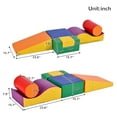thumbnail image 5 of BTMWAY Colorful 6-in-1 Soft Climb and Crawl Foam Playset for Toddlers - Indoor Active Play Structure with Foam Blocks, Tumbling Mats, and Obstacle Course - Safe & Fun Soft Play Equipment for Kids, 5 of 12
