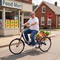 thumbnail image 6 of Naipo Adult Tricycle 7 Speed Trikes 3 Wheel 26'' Bikes for Adults, Trike for Women Men, Rear Removable Wheeled Baskets - Seniors & Commuters, 350 lb - Blue Brown, 6 of 10