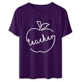 thumbnail image 4 of Teacher Shirt Women Teaching Tshirt Alphabet Graphic Short Sleeve Basic Tee Tops Kindergarten Teachers Gift T-Shirt, 4 of 6