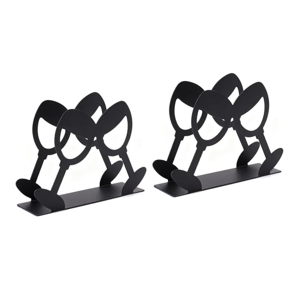 KAKOWELY 2Ud Porta Servilletas Vertical De Metal Negro Estilo Rústico Para De Y