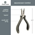 thumbnail image 4 of The Beadsmith Chain Nose Pliers with Cutter – Economy Series – 5 inches (127mm) – Comfortable Ergonomic Grip with Double-Leaf Springs and Polished Steel Head – Tool for Jewelry Making, 4 of 7