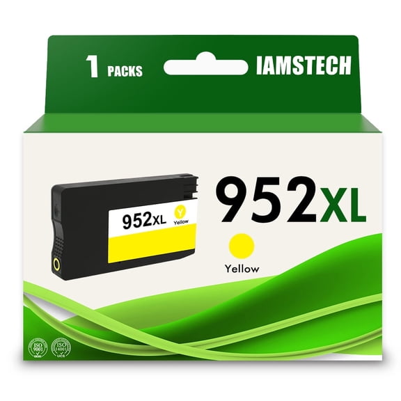 IAMSTECH 952XL 1-Pack Yellow Ink Cartridges Compatible for 952XL Work for OfficeJet Pro 7740 8710 8210 Printer